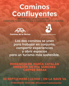 Cartel Caminos Confluentes: primer encuentro entre Caminos Trashumantes y Caminos de la Merina